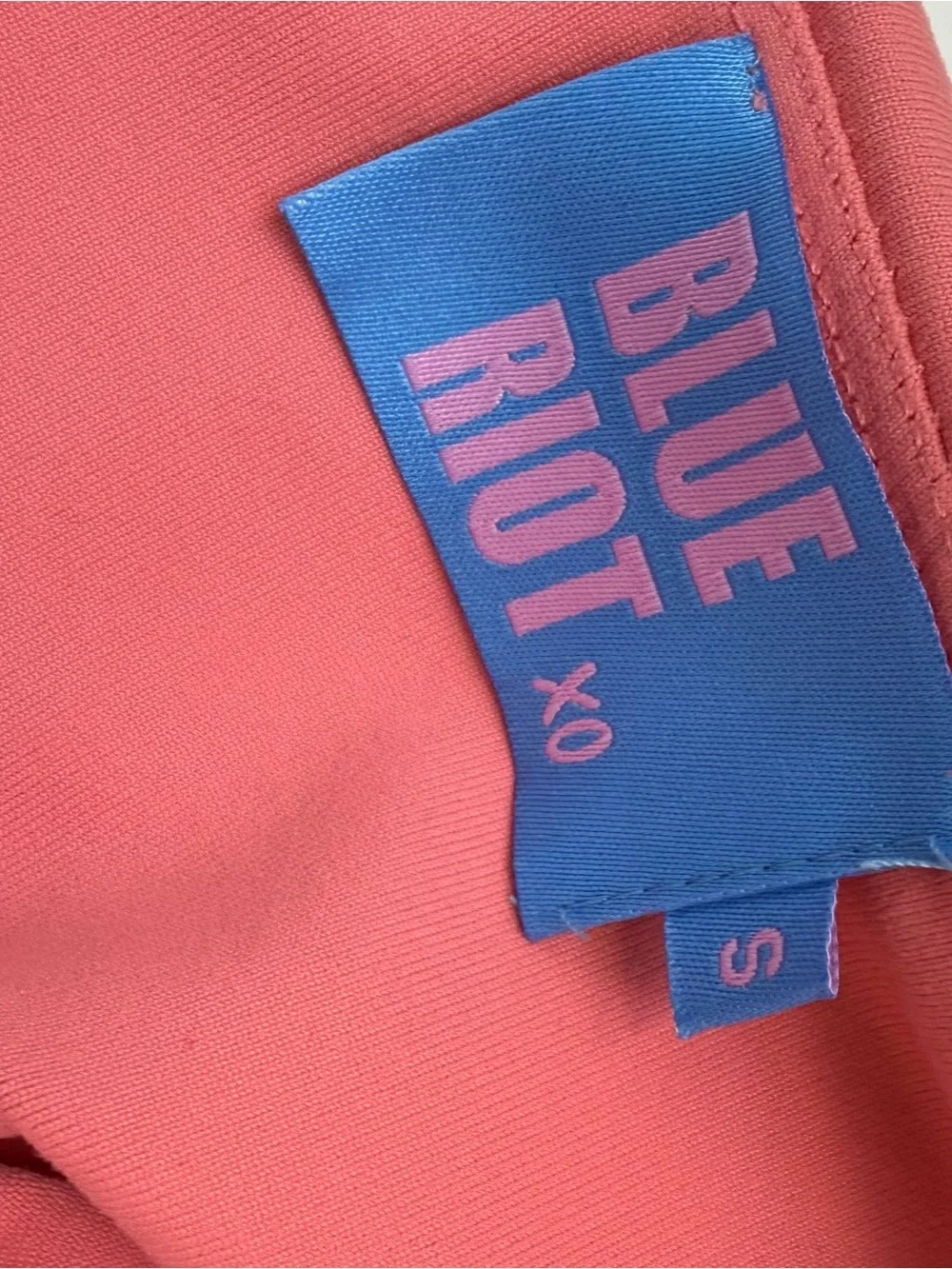 Blue Riot XO Pink Strapless Ruched Tube Top NWT Size Small